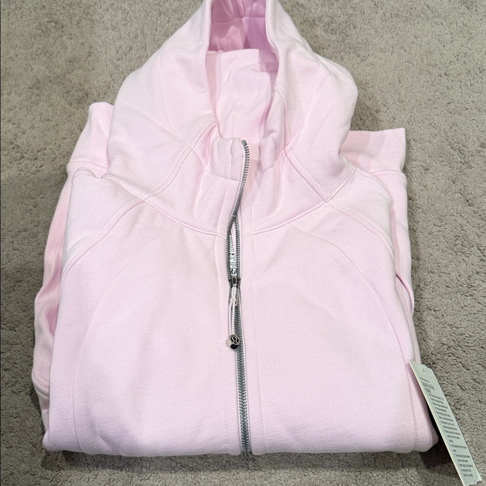 Lululemon Scuba Blissful Pink Full Zip Hoodie in Size 12- Brand new